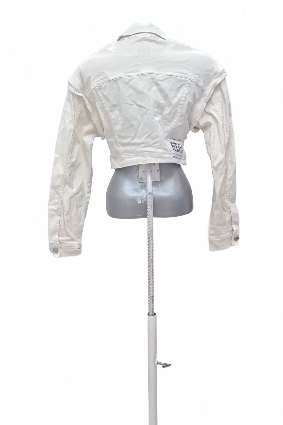 Dámská bunda Bershka, barva bílá, velikost S