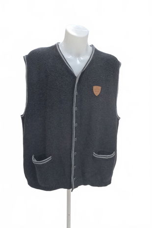 Pánská vesta Bpc Bonprix Collection, barva šedá, velikost 68