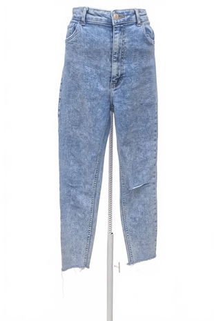 Dámské kalhoty Bershka, barva denim, velikost 42