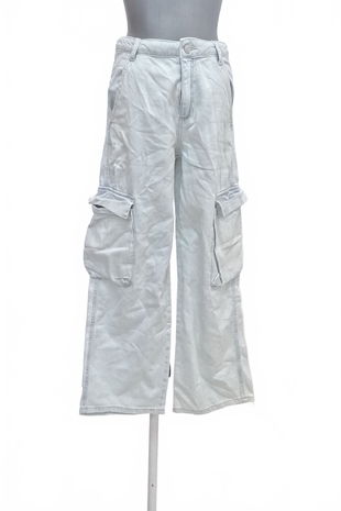 Dámské kalhoty Zara, barva denim, velikost S