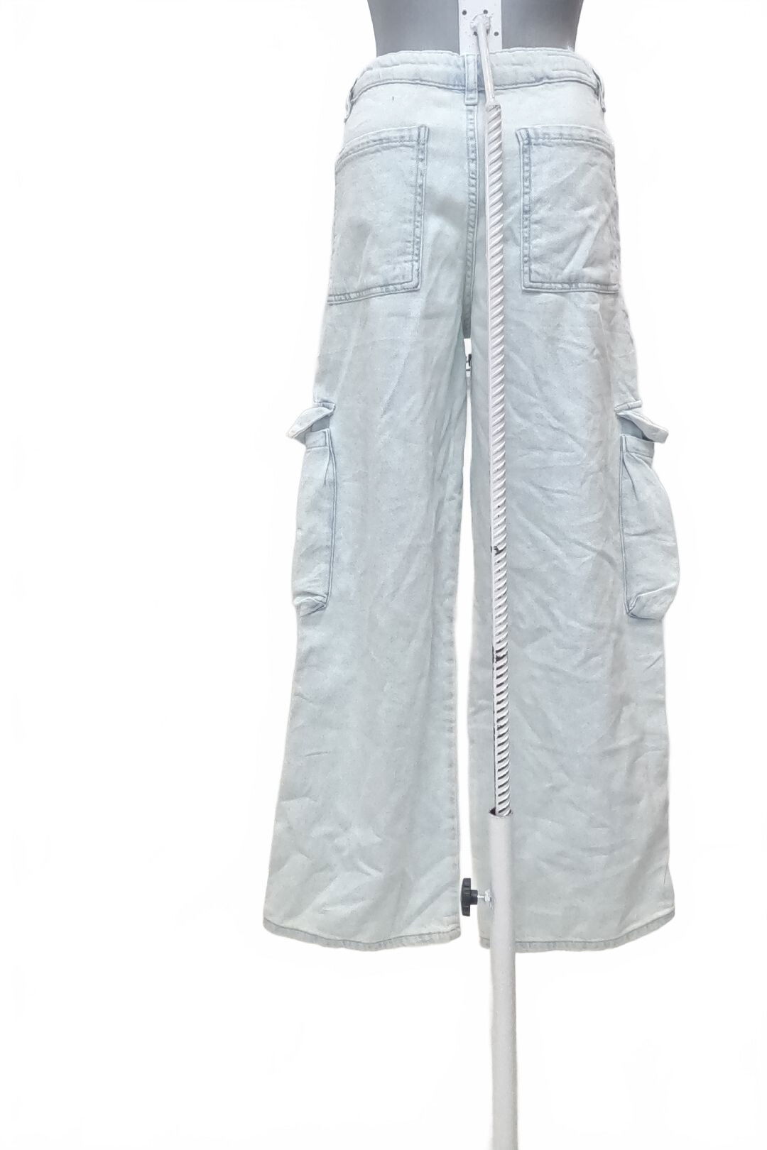 Dámské kalhoty Zara, barva denim, velikost S