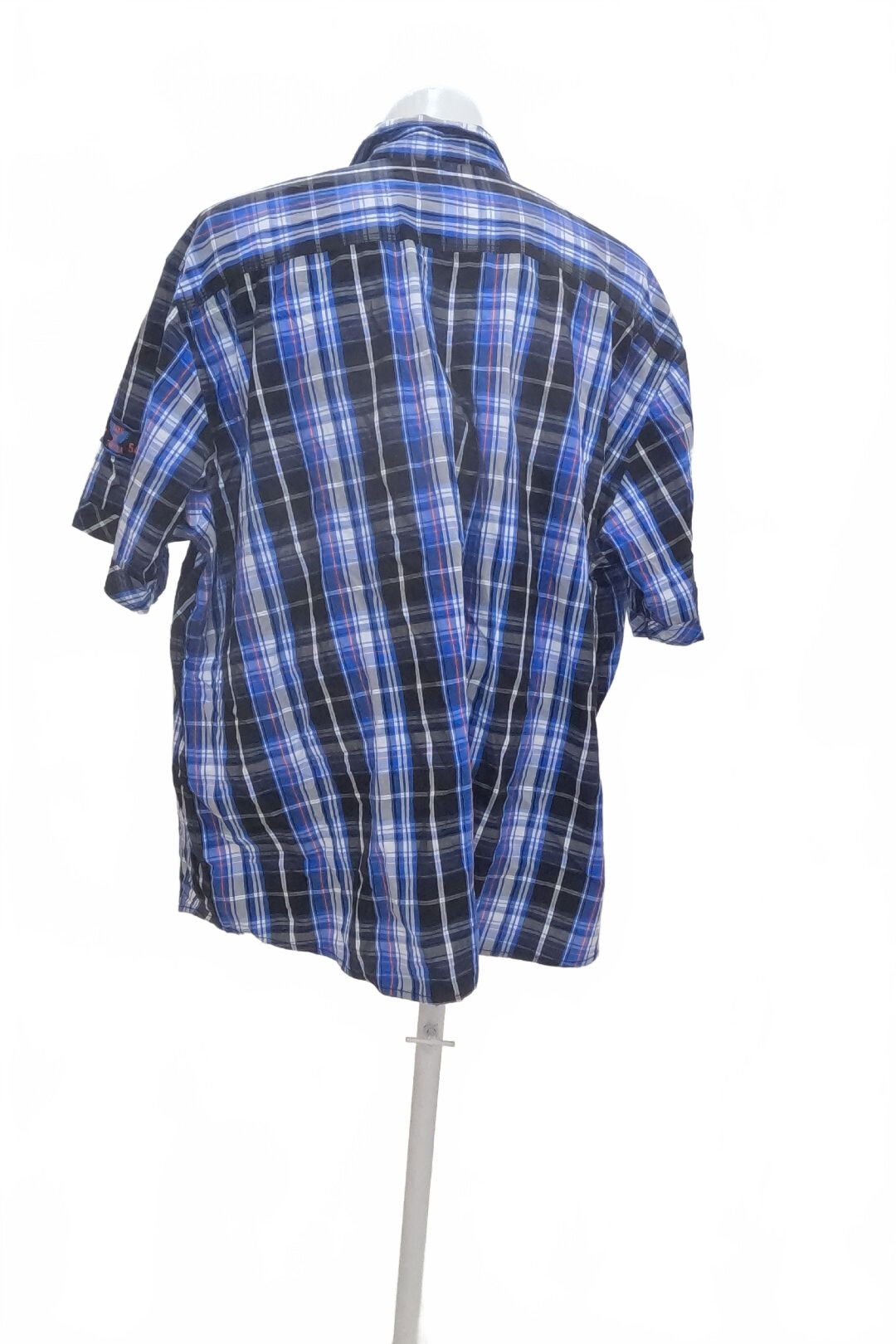 Pánská košile s krátkým rukávem Angelo Litrico, barva vzorovaná, velikost 5XL