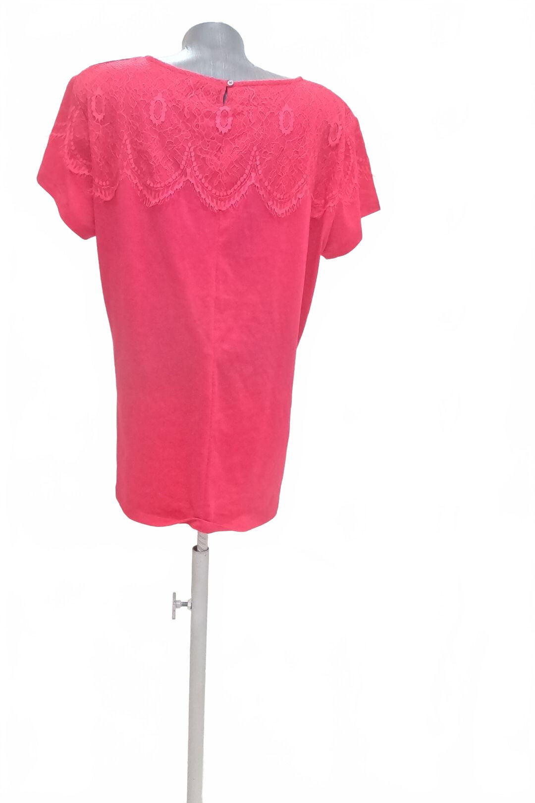 Dámské tričko Benter bez potisku, barva růžová, velikost 2XL