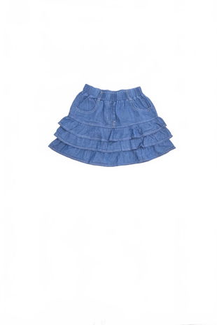 Dívčí sukně Kugo, barva denim, velikost 11-12 r