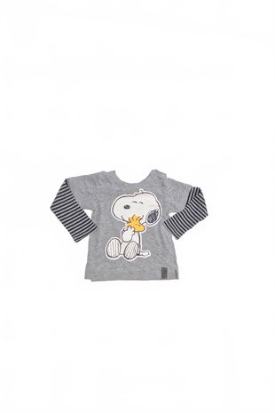 Chlapecké tričko H&M s potiskem, barva šedá, velikost 86