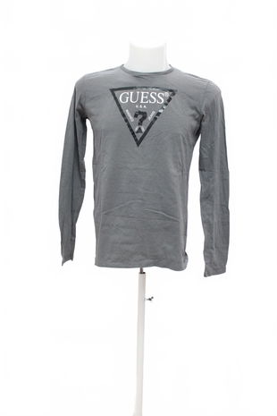 Chlapecké tričko Guess s potiskem, barva šedá, velikost 176
