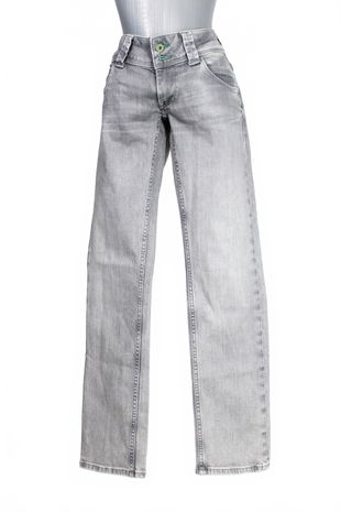 Dámské kalhoty Pepe Jeans, barva šedá, velikost L