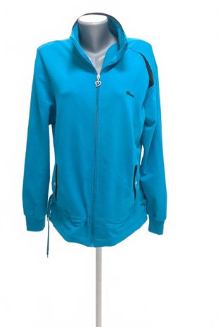 Dámská mikina Benter bez potisku, barva tyrkysová, velikost 3XL