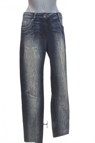 Dámské kalhoty Biba, barva denim, velikost 34