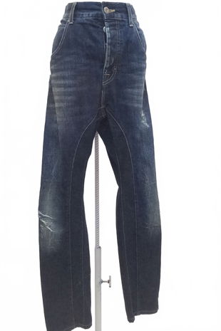 Pánské kalhoty Zara, barva denim, velikost M