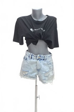 Dámské kraťasy Stradivarius, barva denim, velikost S