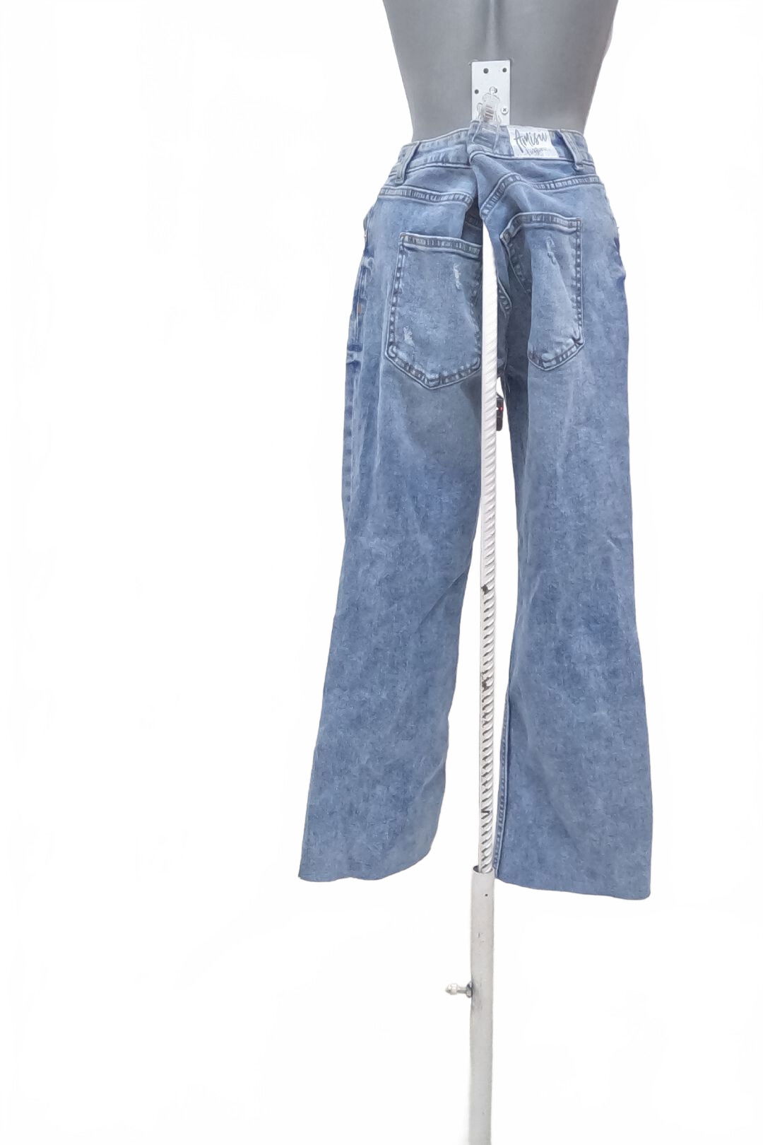 Dámské kalhoty Amisu, barva denim, velikost 42