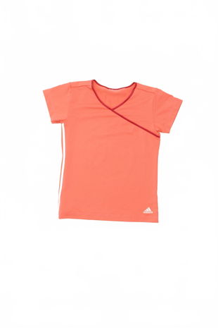 Dívčí tričko Adidas bez potisku, barva oranžová, velikost 152