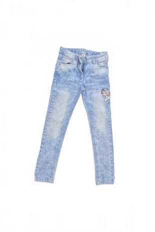 Dívčí kalhoty Dopo Dopo, barva denim, velikost 128