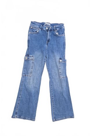 Chlapecké kalhoty Zara, barva denim, velikost 152
