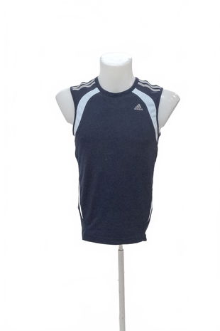 Pánské tričko Adidas s potiskem, barva modrá, velikost S