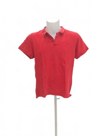 Pánské tričko Lee Cooper bez potisku, barva červená, velikost XL