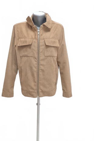 Dámska bunda Bershka, farba béžová, veľkosť S