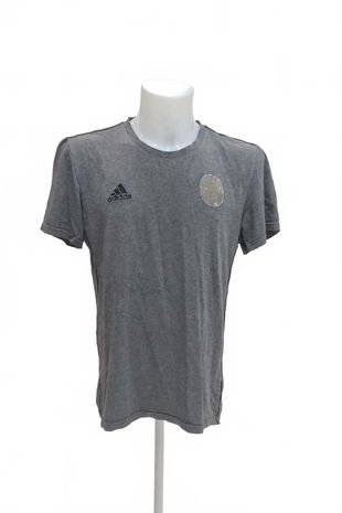 Pánské tričko Adidas bez potisku, barva šedá, velikost M