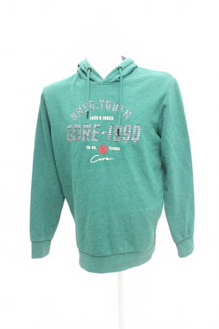 Pánská mikina Jack & Jones s potiskem, barva zelená, velikost M