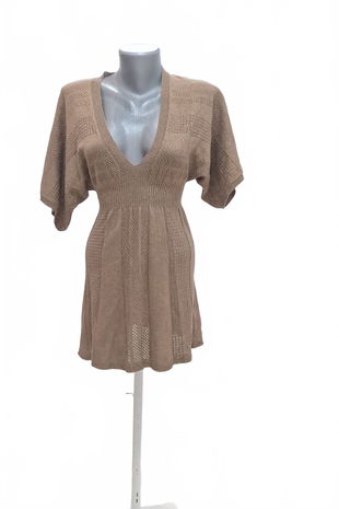 Dámské šaty Miss Selfridge, barva hnědá, velikost 36
