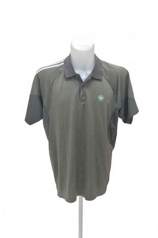 Pánské tričko Adidas bez potisku, barva khaki, velikost L