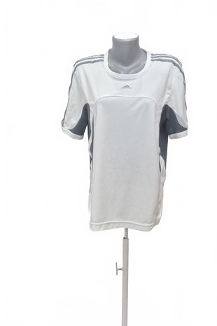 Dámské tričko Adidas bez potisku, barva bílá, velikost L