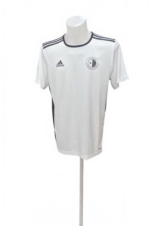 Pánské tričko Adidas bez potisku, barva bílá, velikost M