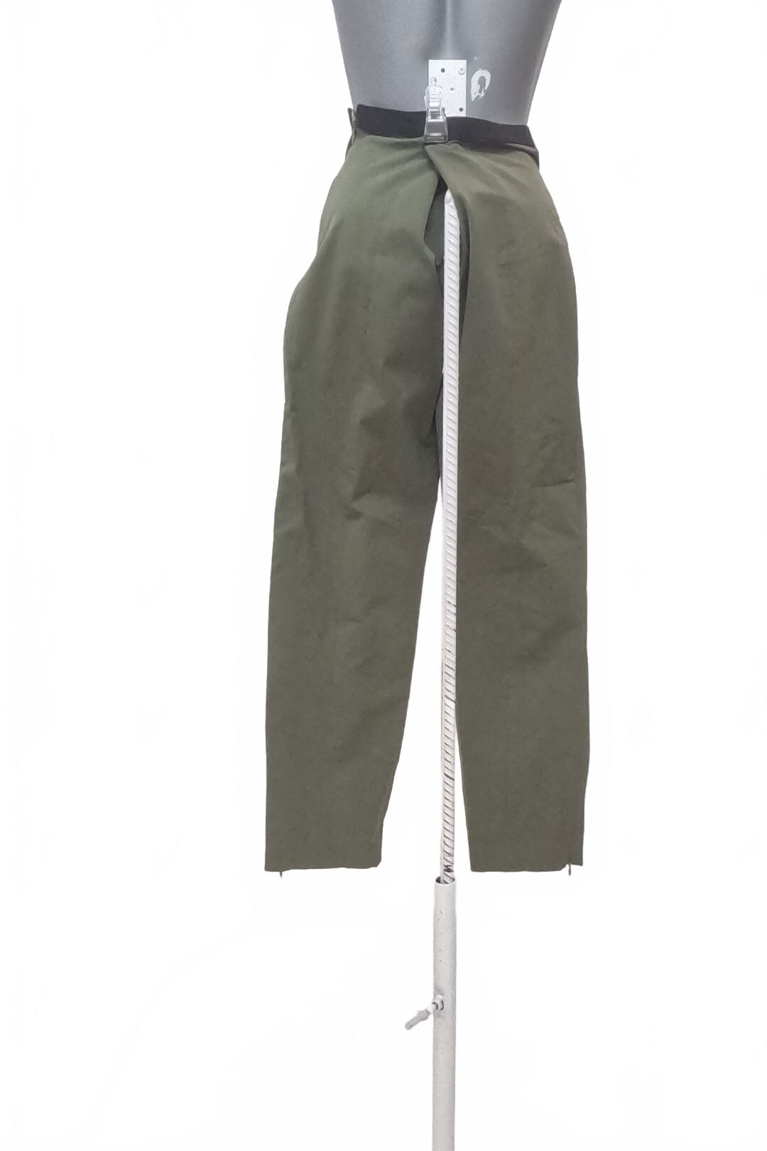 Dámské kalhoty Mango, barva khaki, velikost L