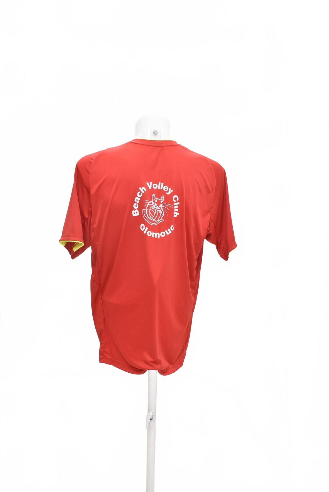 Pánské tričko Mizuno s potiskem, barva červená, velikost XL