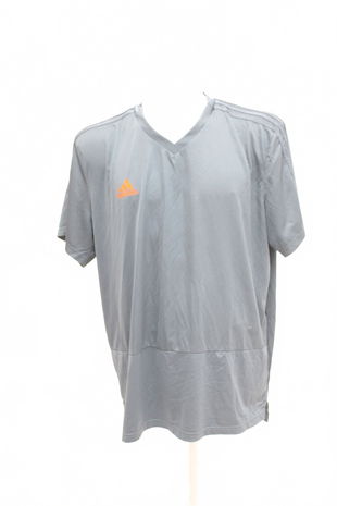 Dámské tričko Adidas bez potisku, barva šedá, velikost 2XL