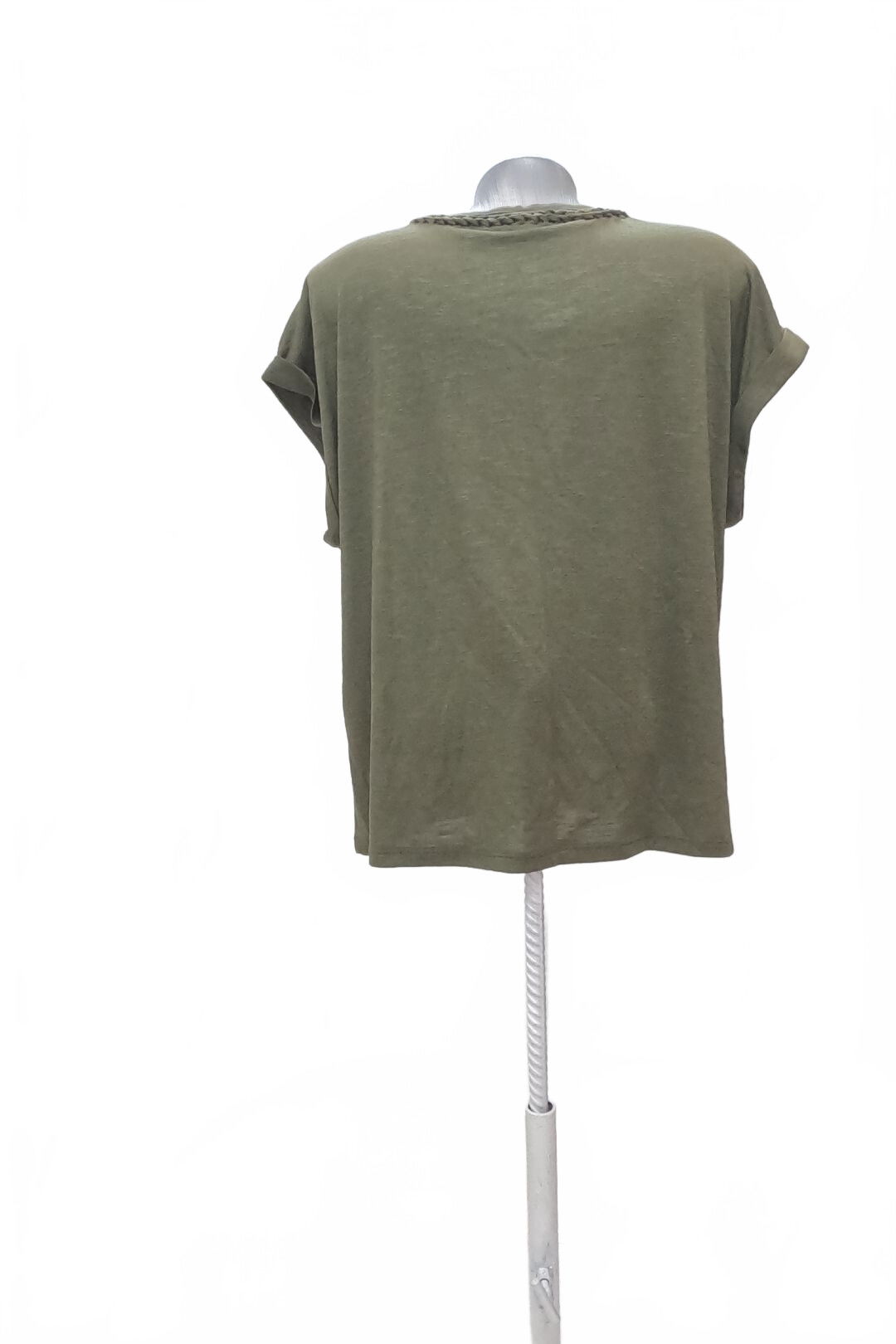 Dámské tričko Only bez potisku, barva khaki, velikost L