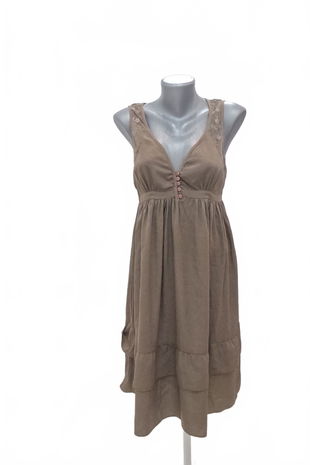 Dámské šaty Vero Moda, barva hnědá, velikost L