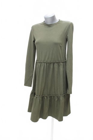 Dámské šaty Vila, barva khaki, velikost XS