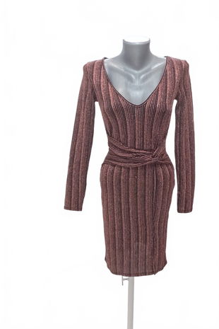 Dámské šaty Miss Selfridge, barva hnědá, velikost 38