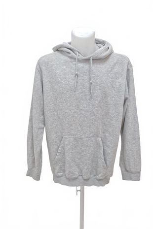 Pánská mikina H&M bez potisku, barva šedá, velikost M