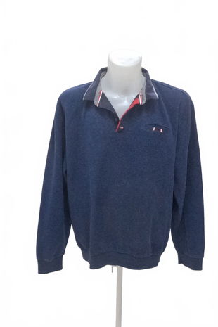 Pánská mikina Genesis bez potisku, barva modrá, velikost 3XL