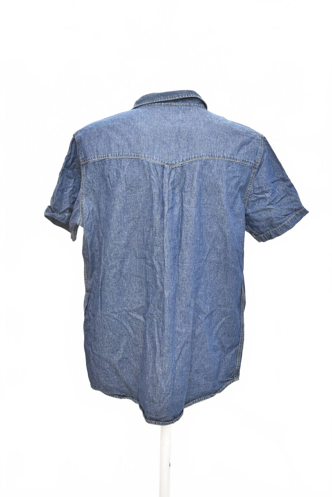 Pánska košeľa s krátkym rukávom John Baner, farba denim, veľkosť 43