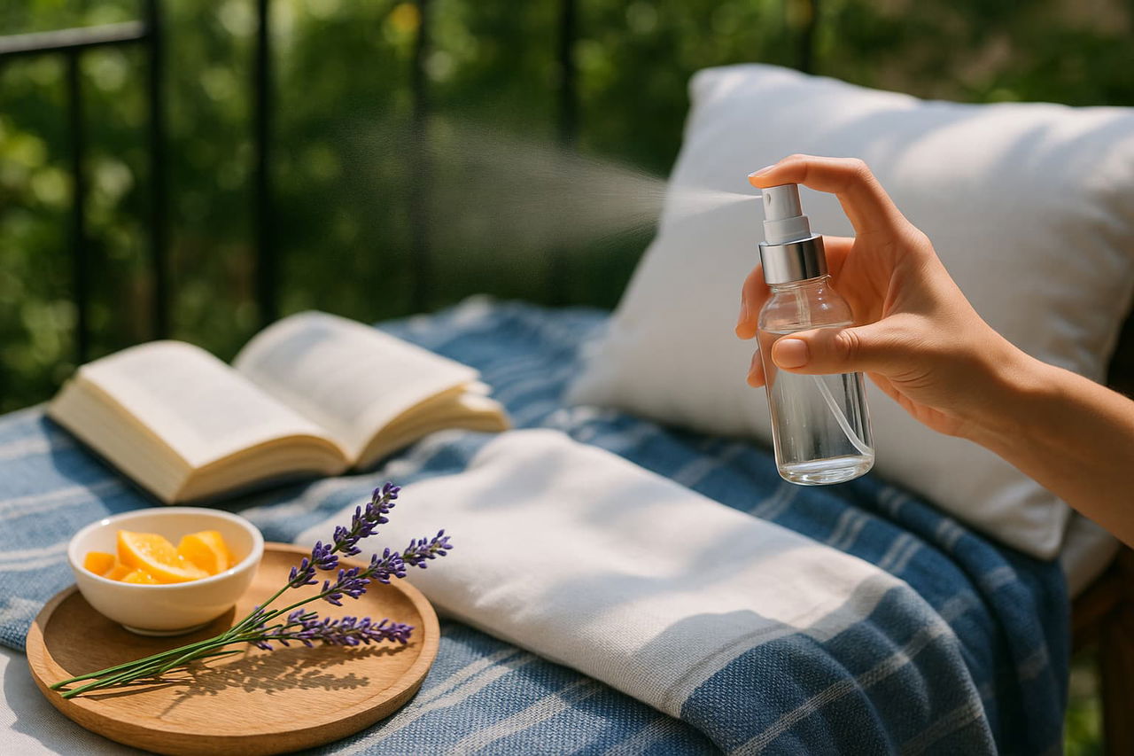 DIY letní osvěžení: Domácí tělový sprej a mlha na polštář