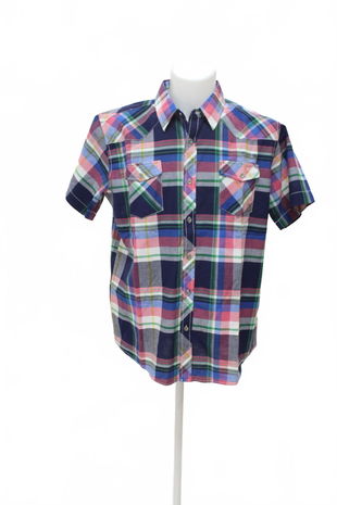 Pánská košile s krátkým rukávem Genesis, barva vzorovaná, velikost L