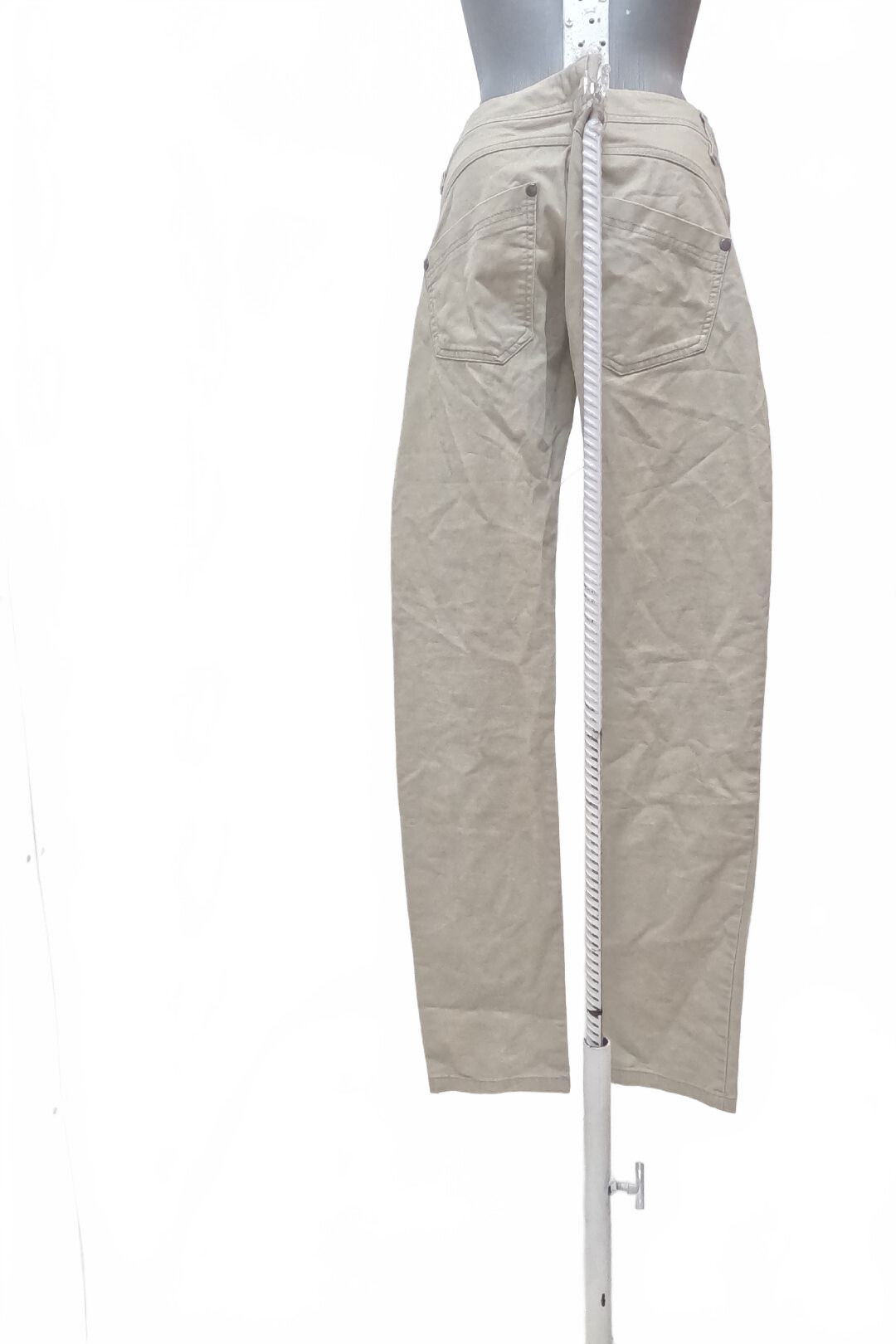 Dámske nohavice Sisley, farba béžová, veľkosť S