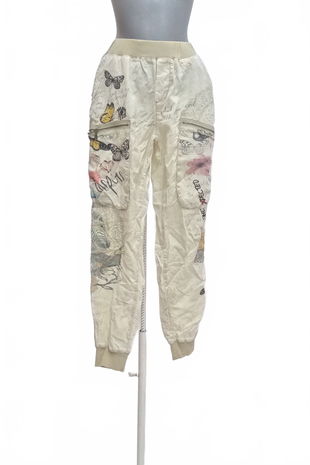 Dámske nohavice Desigual, farba vzorovaná, veľkosť XS