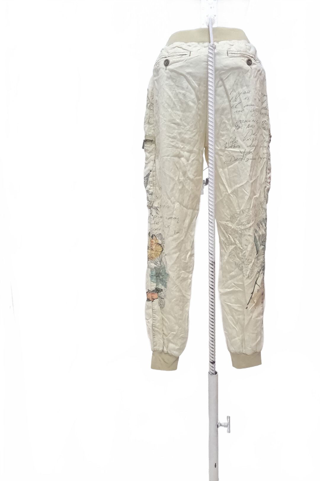 Dámske nohavice Desigual, farba vzorovaná, veľkosť XS