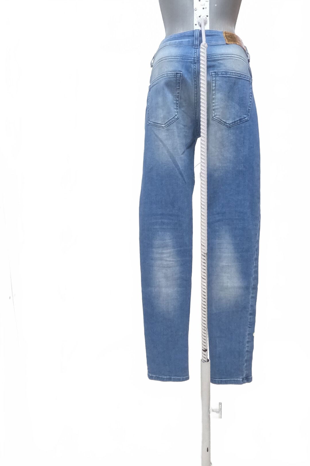 Dámske nohavice Desigual, farba denim, veľkosť S