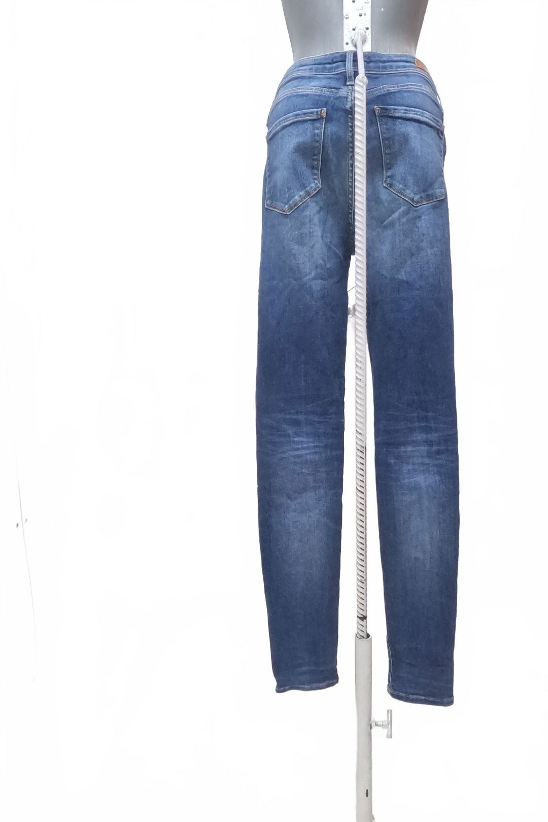 Dámske nohavice Tommy Hilfiger, farba denim, veľkosť S