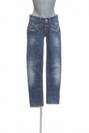 Dámske nohavice Replay, farba denim, veľkosť 2XS