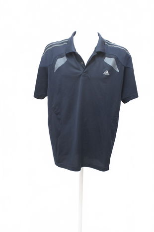 Pánské tričko Adidas s potiskem, barva modrá, velikost XL