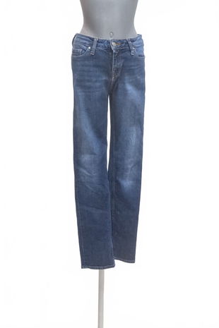 Dámske nohavice Tommy Hilfiger, farba denim, veľkosť S