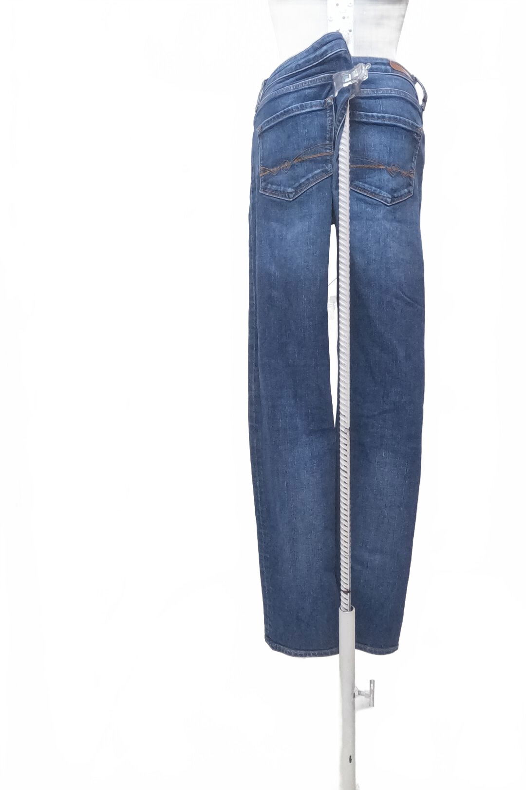 Dámske nohavice Tommy Hilfiger, farba denim, veľkosť S