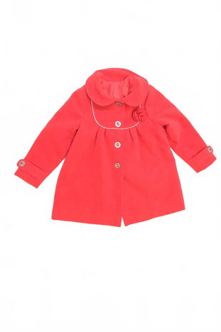 Dievčenský zimný kabát Genesis, farba červená, veľkosť 4-5 r